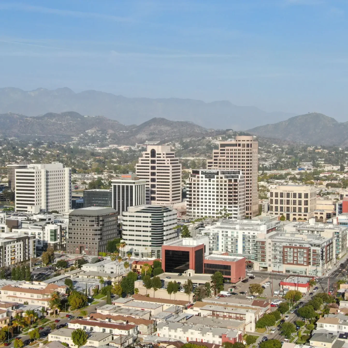 Urban landscape with tall buildings